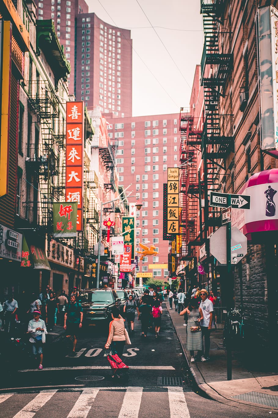 Chinatown, New York City, street, urban, city, NYC, building exterior, built structure, architecture, script