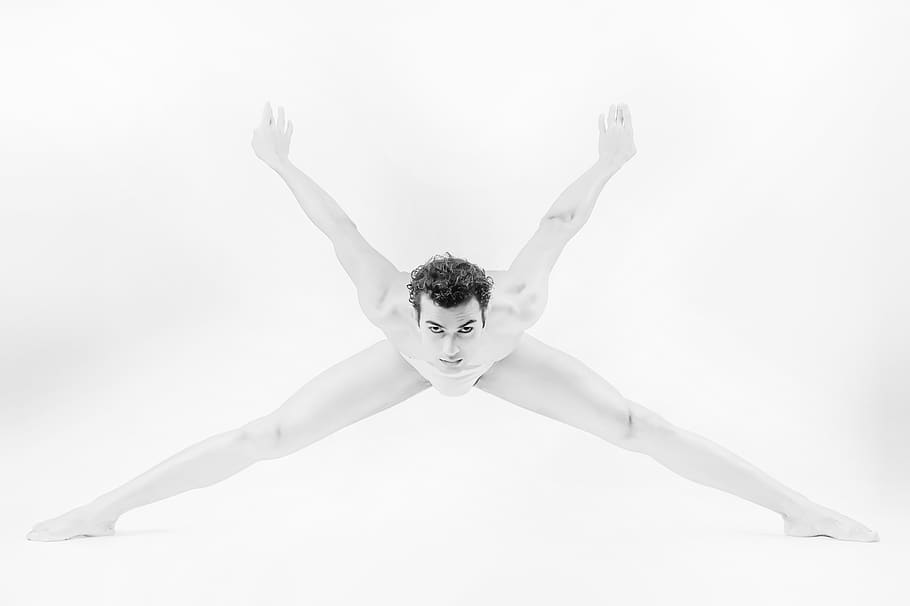 dancer, man, dance, people, boy, contemporary, human arm, one person, arms raised, white background