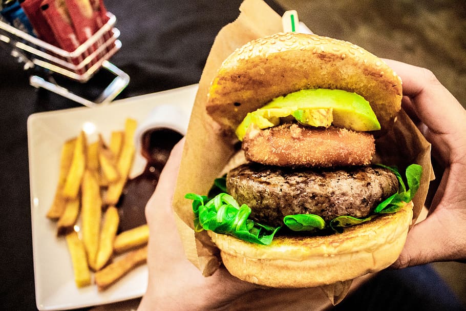burger, barbekyu, daging, roti, keju, restoran, makanan cepat saji, makanan tidak sehat, roti isi, hamburger