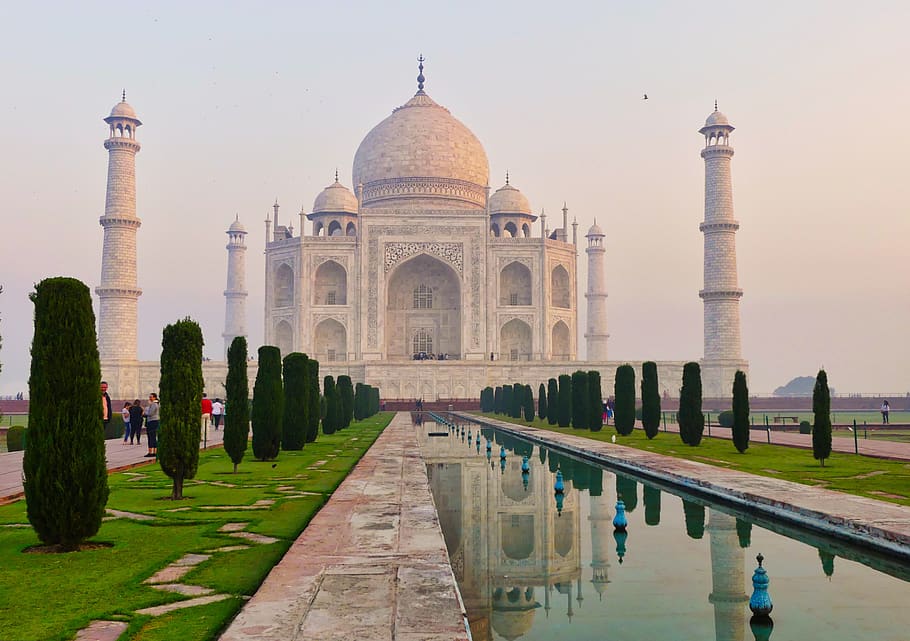 india, taj mahal, mausoleum, agra, building, travel, landmark, marble, unesco world heritage site, famous