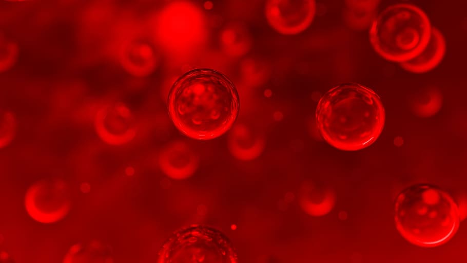water, blow, abstract, red, background, indoors, close-up, bubble, circle, science