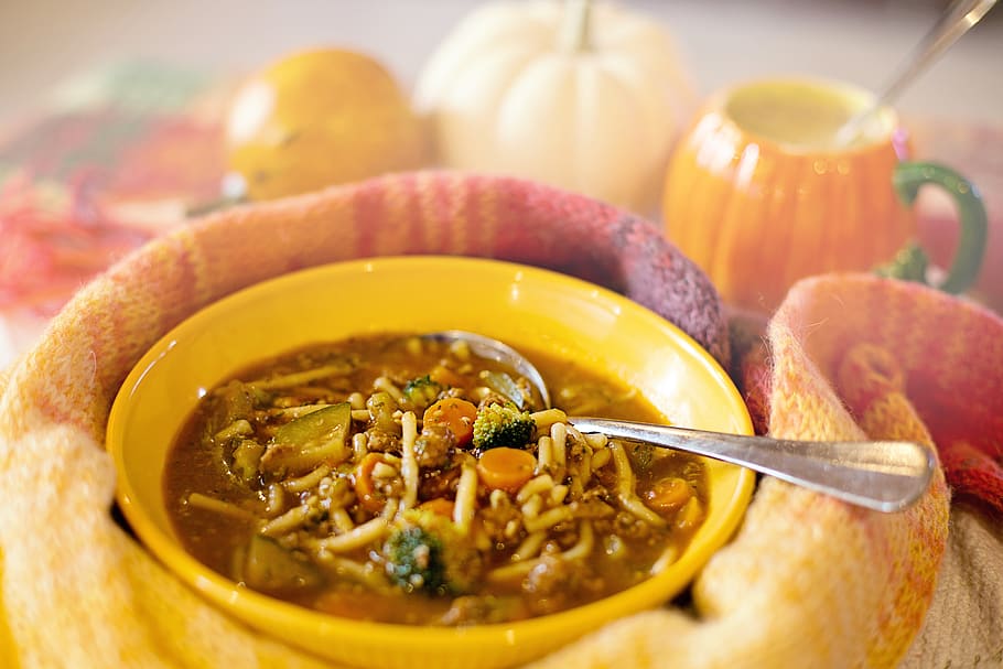 soup, cozy, fall, autumn, relax, cosy, lunch, dinner, orange, food
