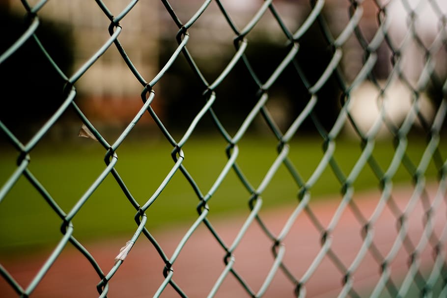 playground, youth, line, geometry, chainlink fence, fence, sport, close-up, full frame, focus on foreground