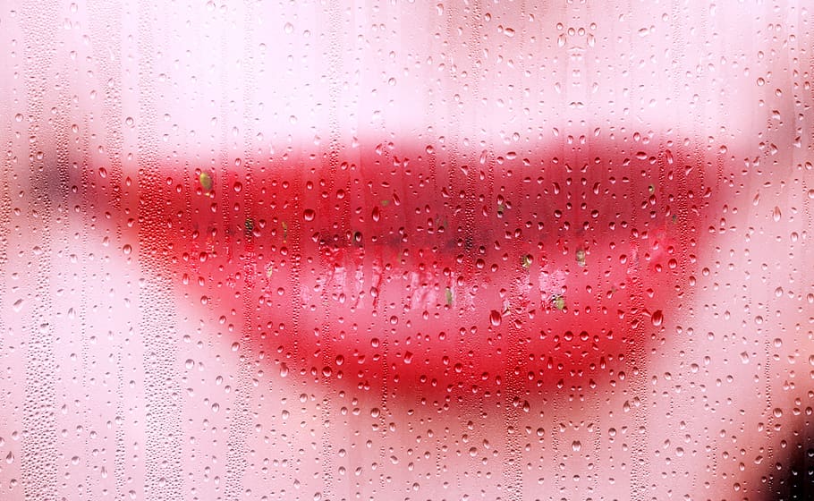 lips, mouth, red, lipstick, kiss mouth, drip, drop of water, silhouette, pink color, backgrounds