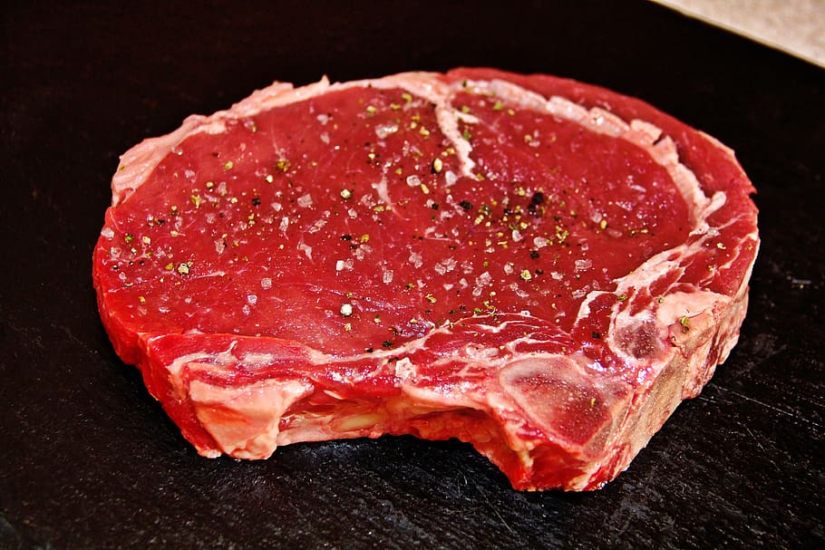 steak, ribeye, meat, beef, benefit from, gourmet, butcher, fleischer, barbecue, protein