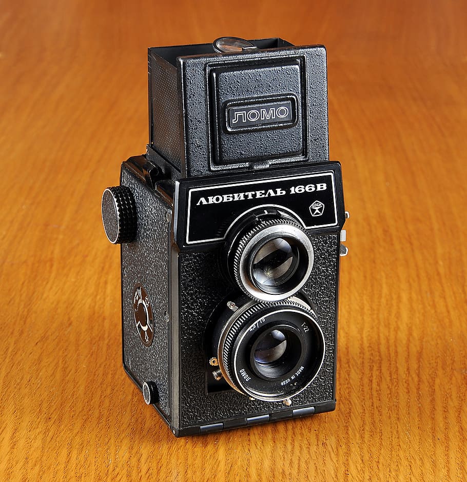 camera, old camera, lomo, ljubitiel, liubitiel 166b, photographic equipment, slr, twin-lens reflex camera, lens, foto