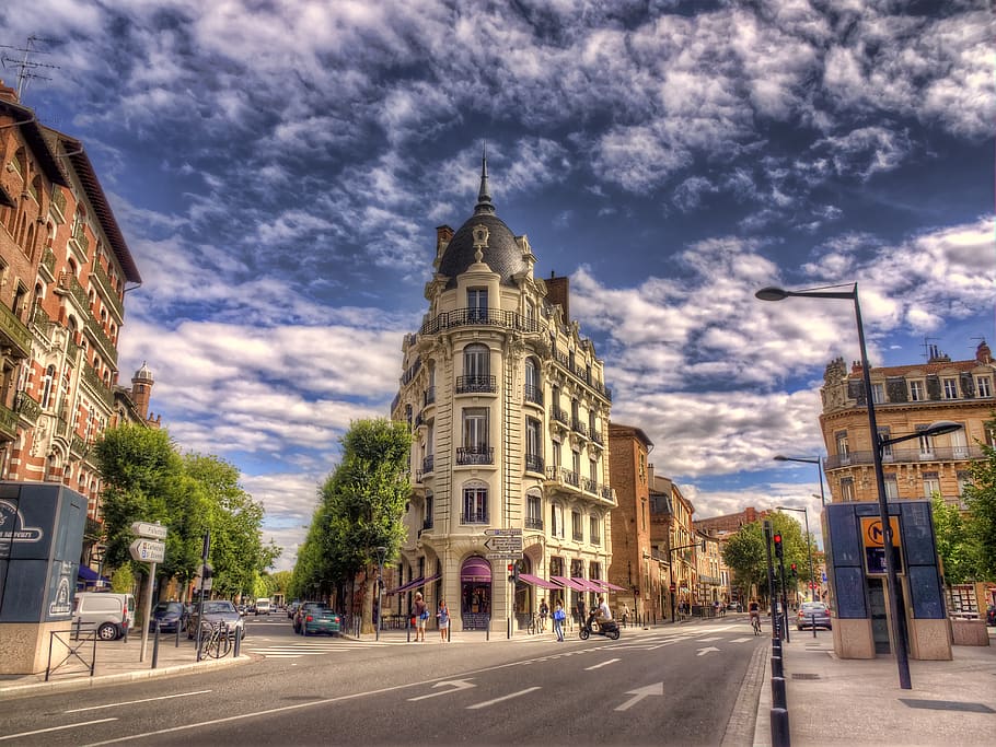 viajar, calle, edificio, ciudad, cielo, turismo, al aire libre, espacio urbano, nube, Toulouse