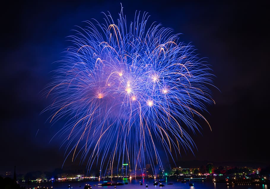 fireworks, festival, pyrotechnics, champagne, rocket, midnight, emotions, prost, celebrate, luck