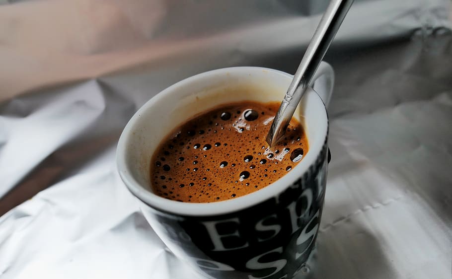 espresso, espressotasse, coffee, drink, sugar, infusion drink, beans, cafe, recovery, kaeffchen