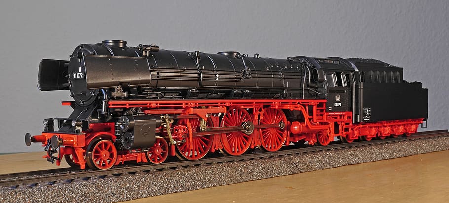 steam locomotive, br01-10, br 01-10, carbon, grate, express train, pacific, three cylindrical, high-performance boiler, model railway