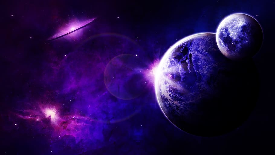 space, purple, color, colorful, nature, planet, lunar, gravity, astronomy, planet - space