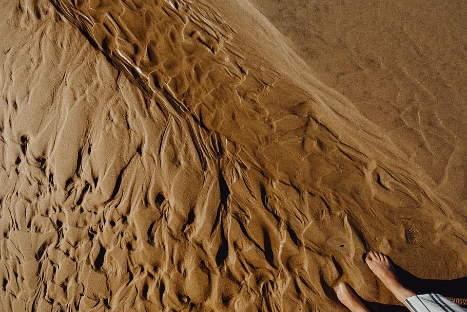 abstrak, garis, dirancang, air, tekstur pasir, pantai, pasir, latar belakang, tekstur, pola