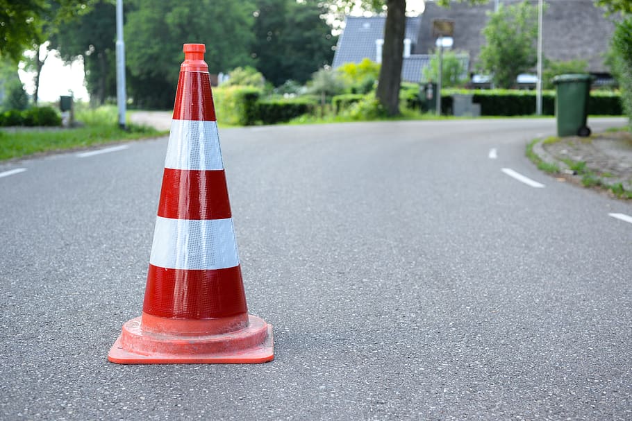 safety cone, road, traffic, construction, sign, warning, danger, street, barrier, transportation