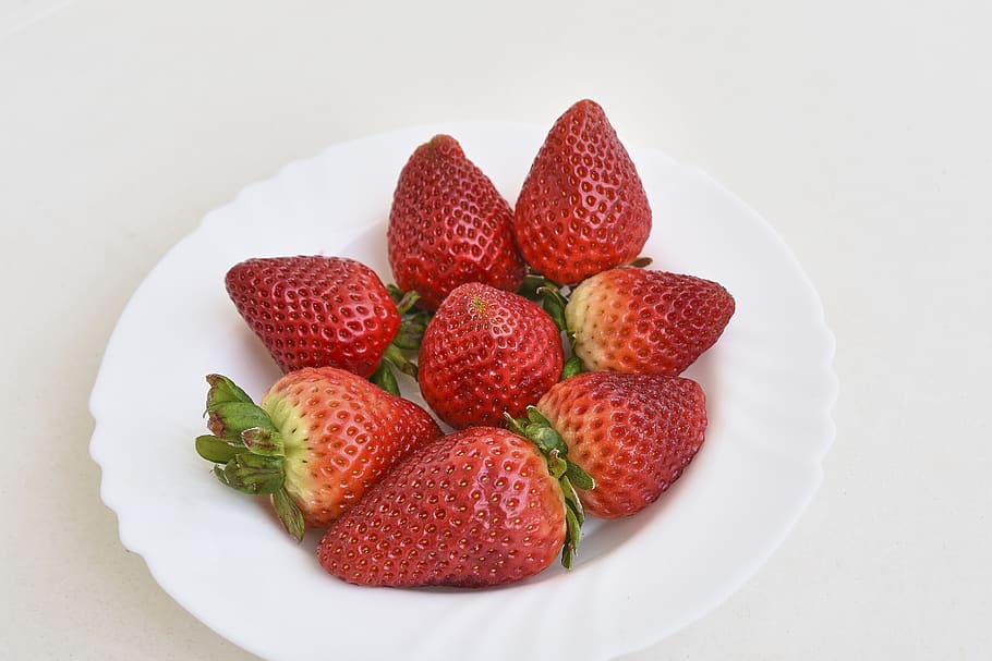 fresas, fresón, rojo, dulce, fruta, comida, saludable, alimentación saludable, frescura, comida y bebida