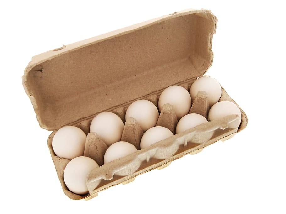 eggs, box, breakfast, brown, cardboard, carton, chicken, container, cooking, cuisine