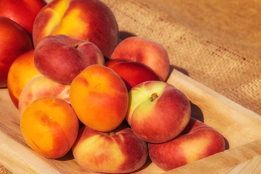 fruit, mixed, wooden bowl, apricots, nectarine, peach, pome fruit, stone fruit, fruits, ripe