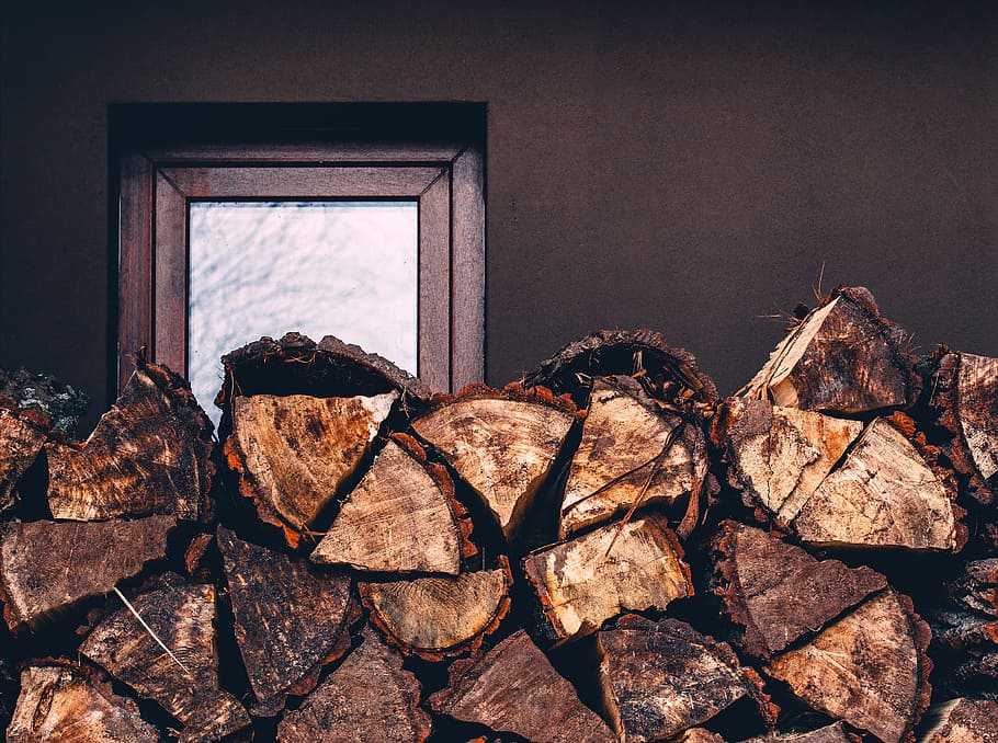 wood, lumber, log, firewood, timber, stack, wood - material, nature, deforestation, brown