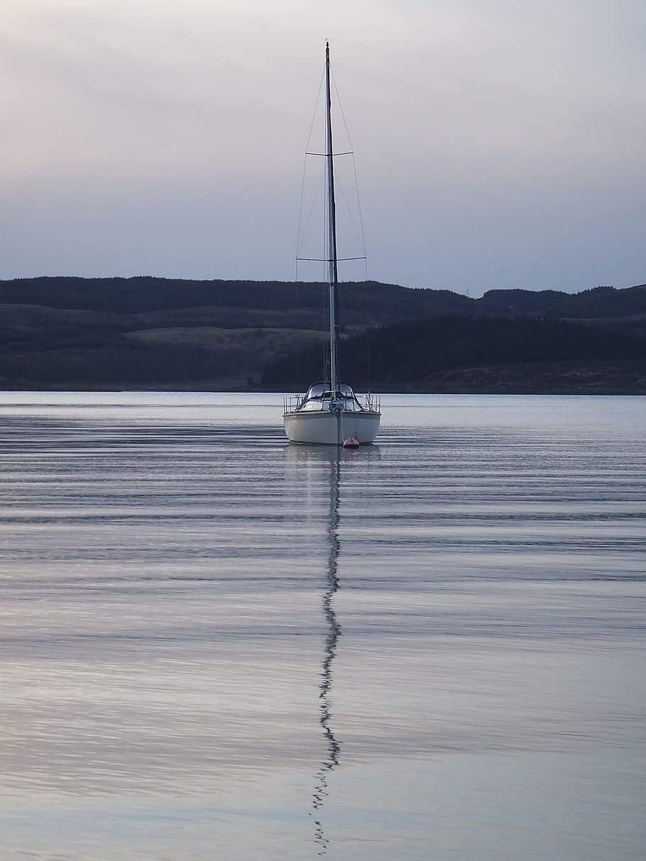 water, sea, travel, sky, watercraft, scotland, argyll, sailing boat, yacht, ripples