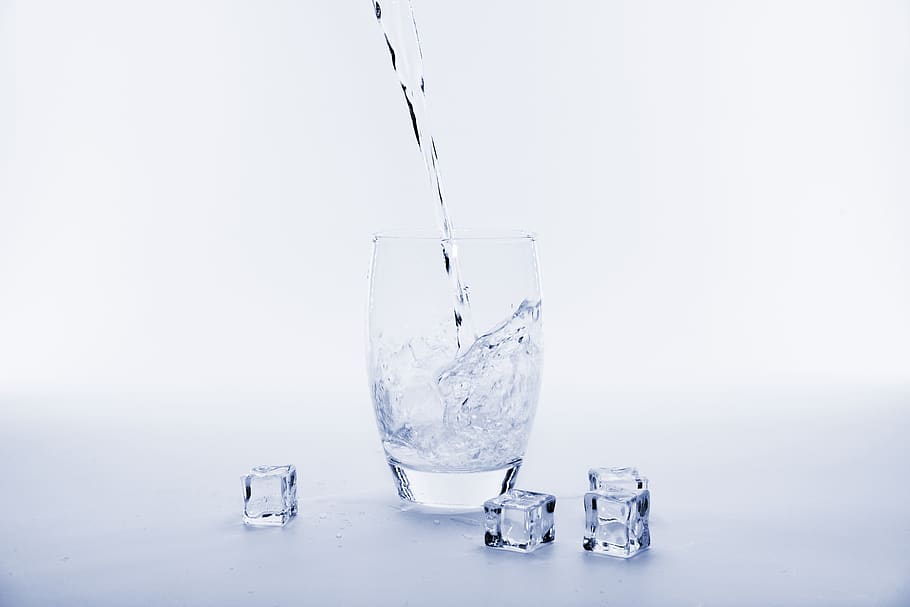water, refreshment, drink, cool down, ice cubes, ice, cool, cold, liquid, household equipment