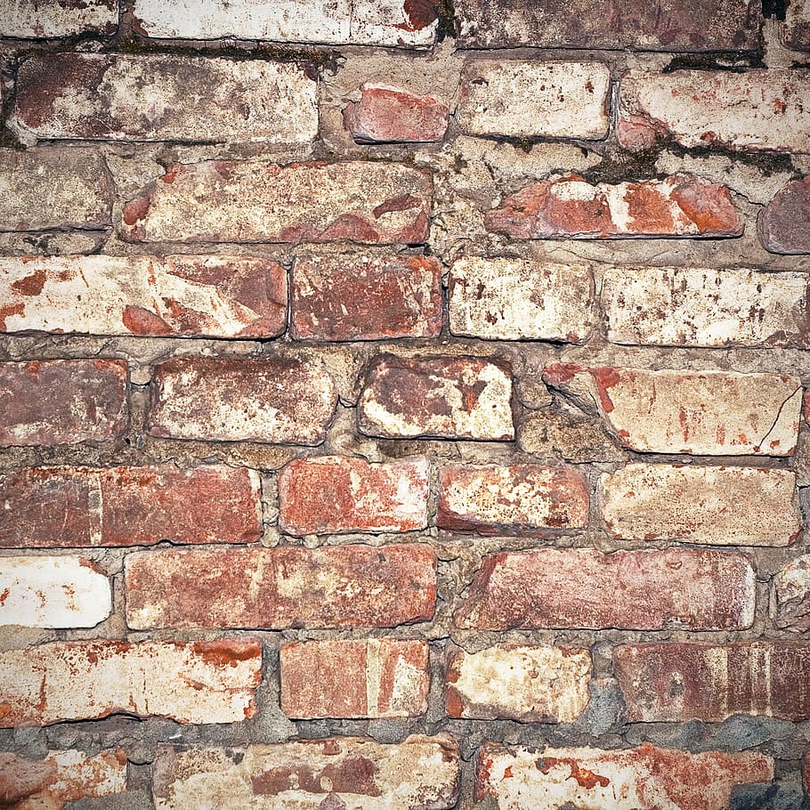 texture, grunge, old, brick, wall, background, red, white, brown, stone