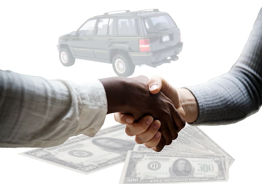 car, sale, handshake, agreement, sold, dollar, bills, vehicle, automobile, automotive
