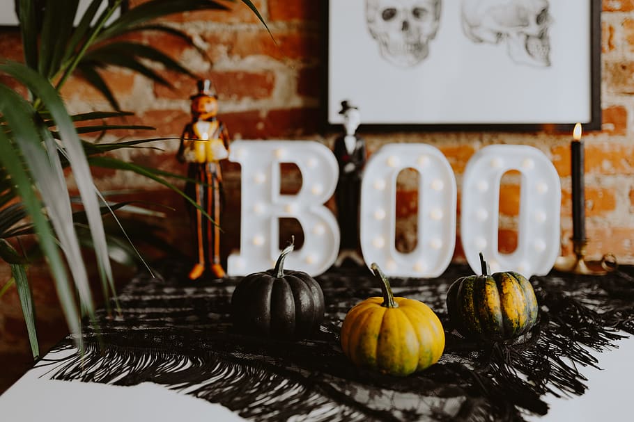 decoraciones de halloween, boo, letras, halloween, calabaza, celebración, otoño, decoración, octubre, comida y bebida