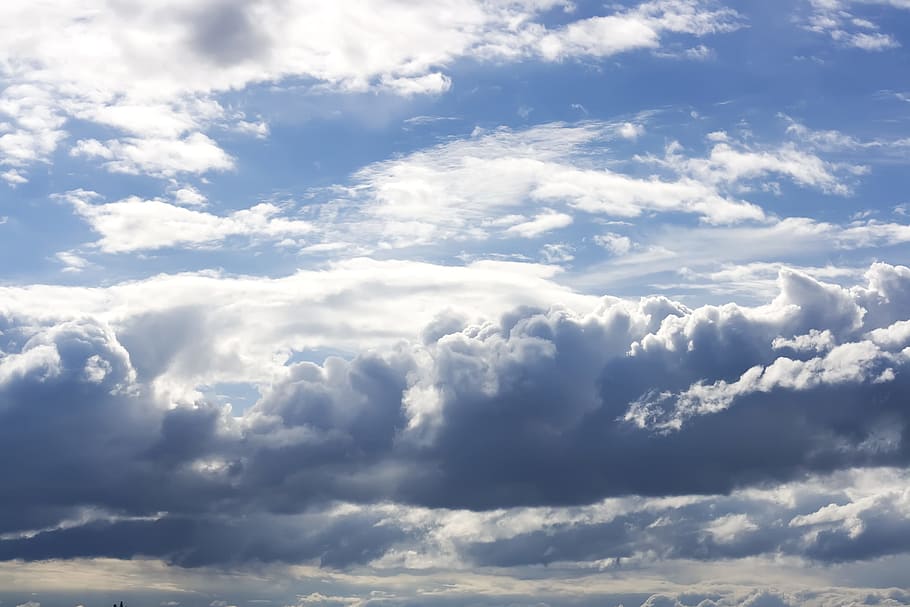 Aire, atmósfera, fondo, hermoso, azul, azul cielo, brillante, clima, nube, cloudscape
