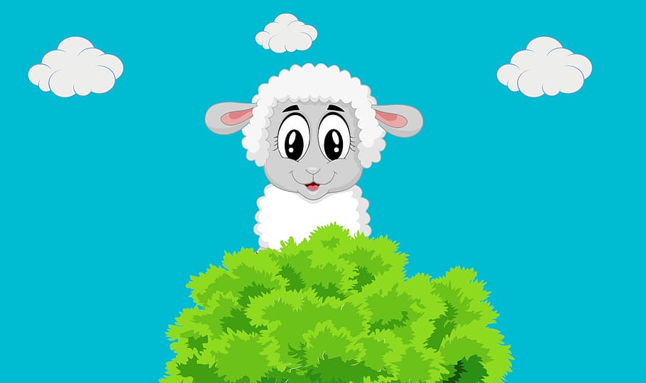 иллюстрация, овца, куст., ид-аль-адха, ид, аладха, приветствие, коза, праздник, приглашение