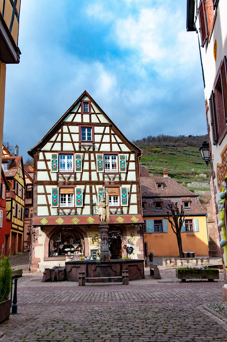 village, france, town, house, kamienica, façades, provence, alsace, french, old