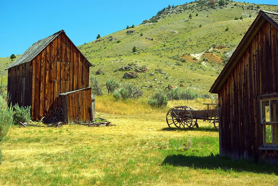 escena de Bannack Montana, Bannack, Montana, histórico, minería, vigilante, América, oro, Beaverhead, casa