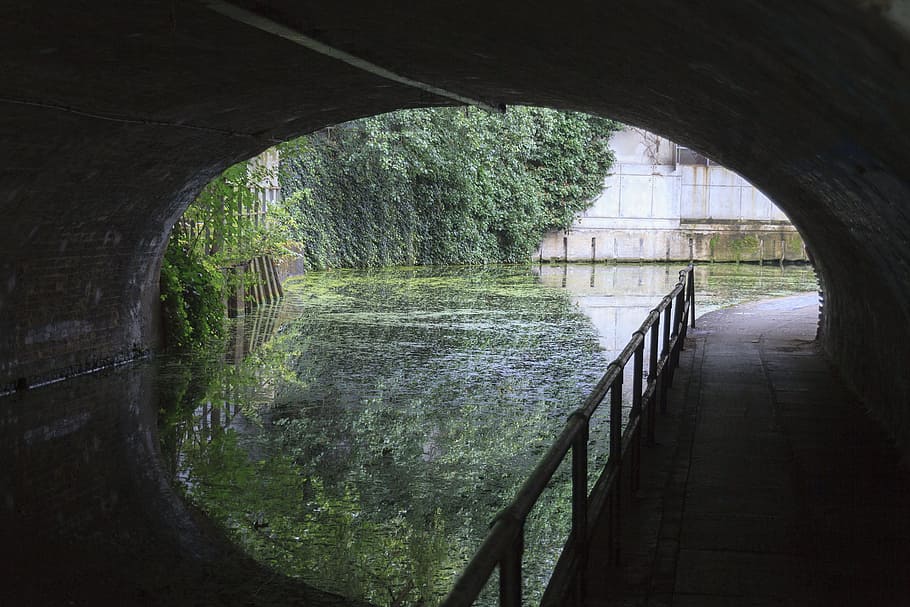 canal, camden town, london, bridge, camden, regent, town, reflection, outdoor, footpath