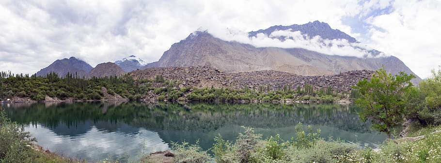 upperkachora, lake, skardu, mountains, range, gb, north, pakistan, nikon, photography