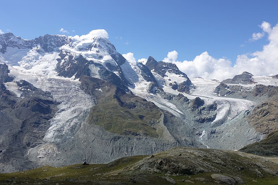 Suiza, Alpes, montañas, glaciar, nieve, montaña, belleza en la naturaleza, paisajes: naturaleza, cielo, escena tranquila