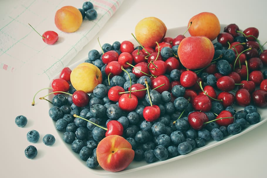 fruit, blueberries, vitamins, apricots, cherries, kitchen, boil down, canning, jam, insert