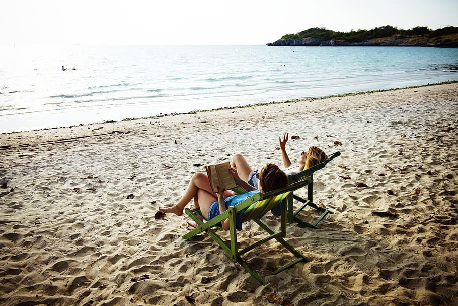 beach, book, calm, casual, chill, destination, exploration, dom, friends, holiday