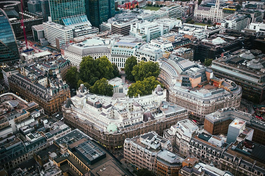 aerial, downtown london, Architecture, Capital, Cityscape, Construction, Crane, England, Europe, London