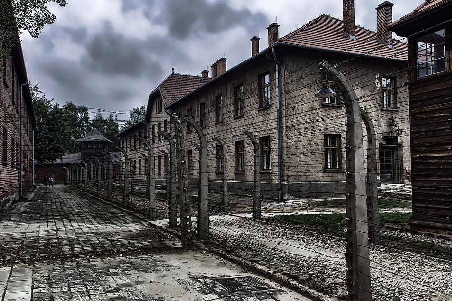 auschwitz 1, auschwitz, poland, the holocaust, camp, museum, the jews, memorial, unesco, fence
