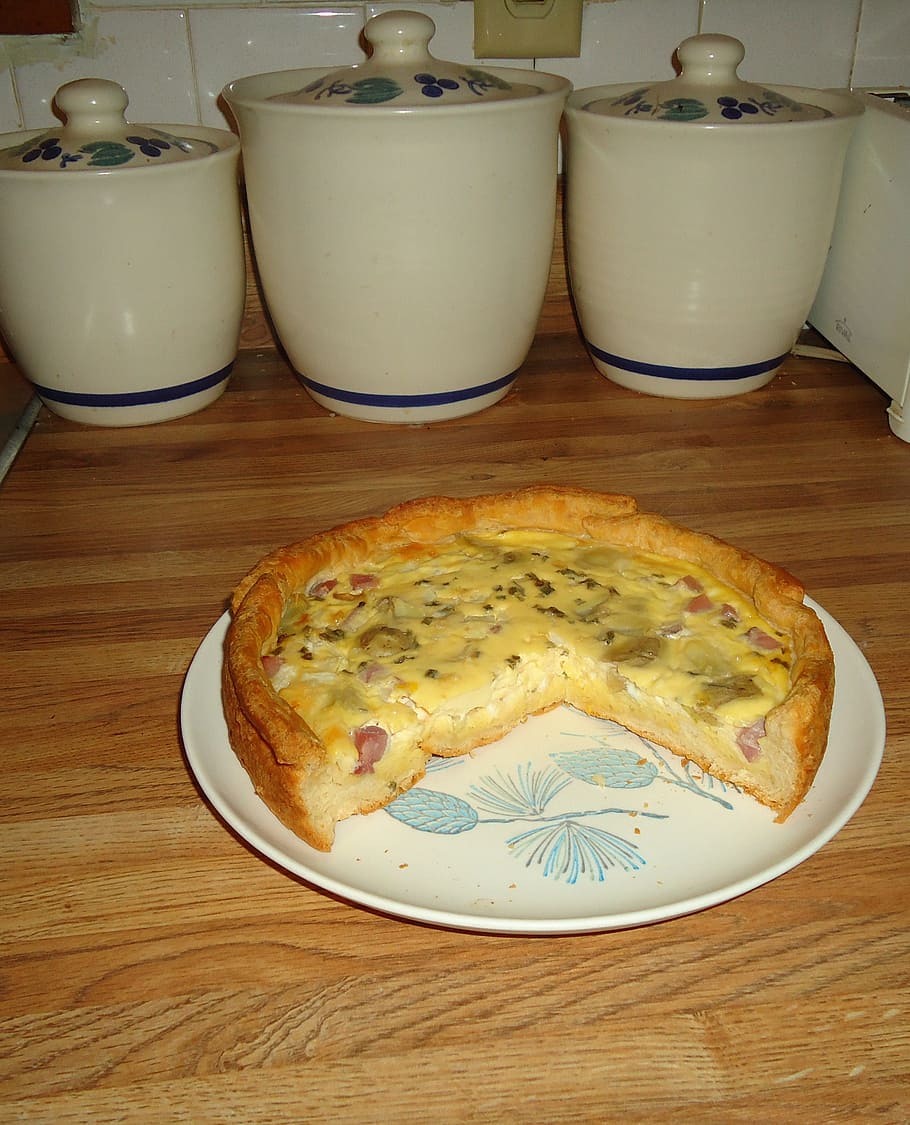 quiche, eggs, omelette, pie, breakfast, food, food and drink, table, freshness, indoors