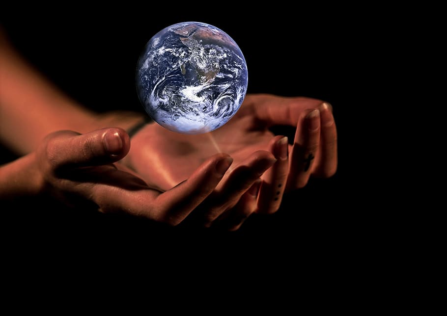 mãos, terra, bola, humano, atividade, mão humana, mão, esfera, parte do corpo humano, exploração