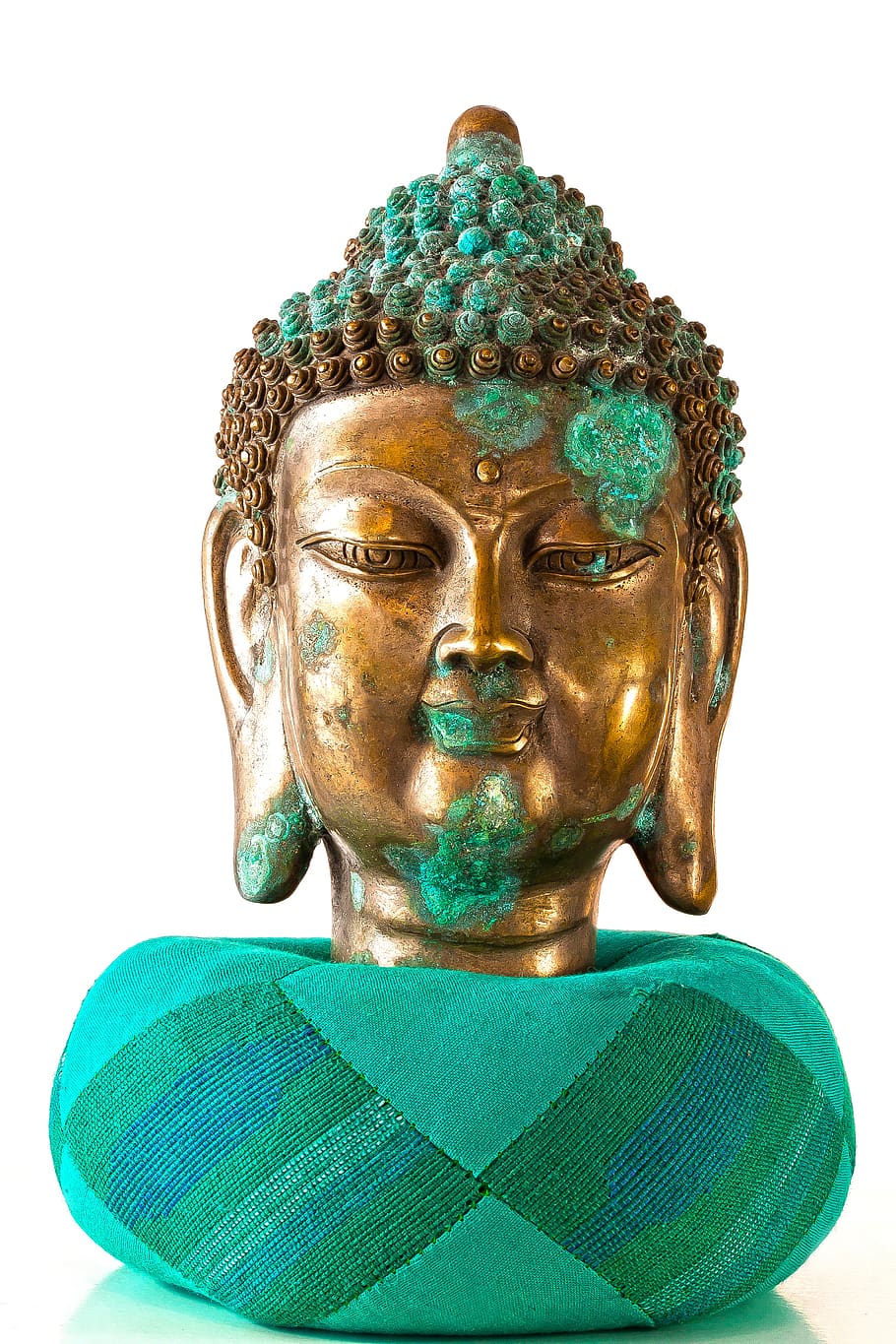 buddha, head, sculpture, antique, old, deity, wealth, fill, statue, metal