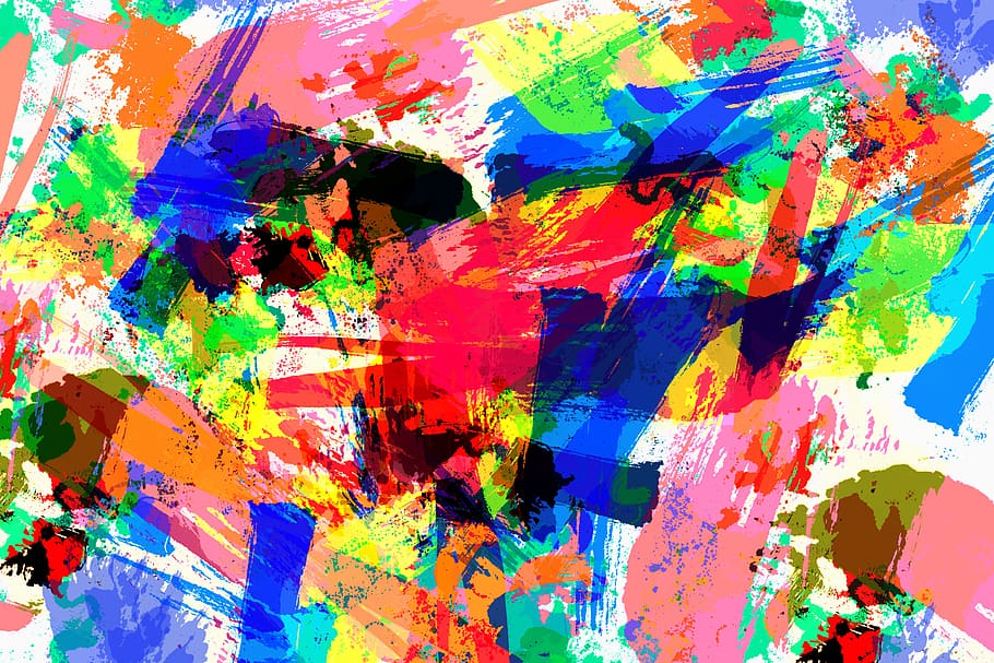 warna, abstrak, latar belakang, warna-warni, seni, karya seni, gumpalan, multi-warna, full frame, cat