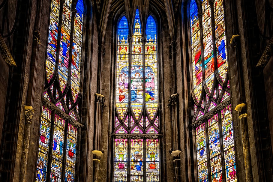 church, window, stained glass, church window, stained glass window, light, religion, architecture, art, cathedral