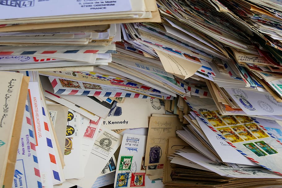 communication, letters, envelope, write, greetings, paper, pen pal, post, collector, trempelmarkt market