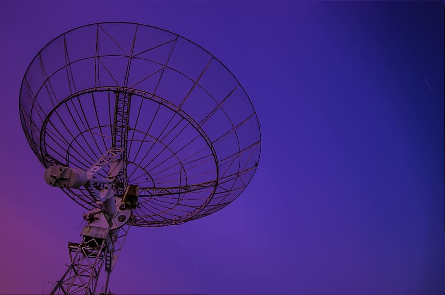 dish, star, starry, sky, nature, dark, satellite, signal, technology, global communications