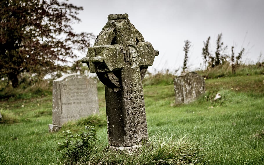 cross, all saints, religion, old, christianity, autumn, grave, tomb, stone, mourning