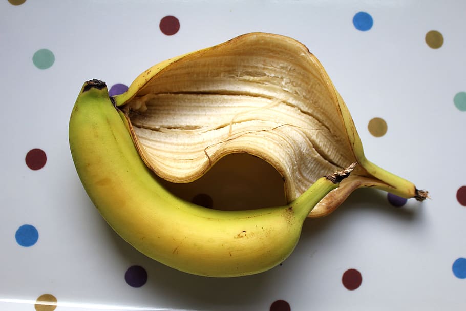 banana, skin, peel, fruit, food, healthy, ripe, fresh, vitamin, organic