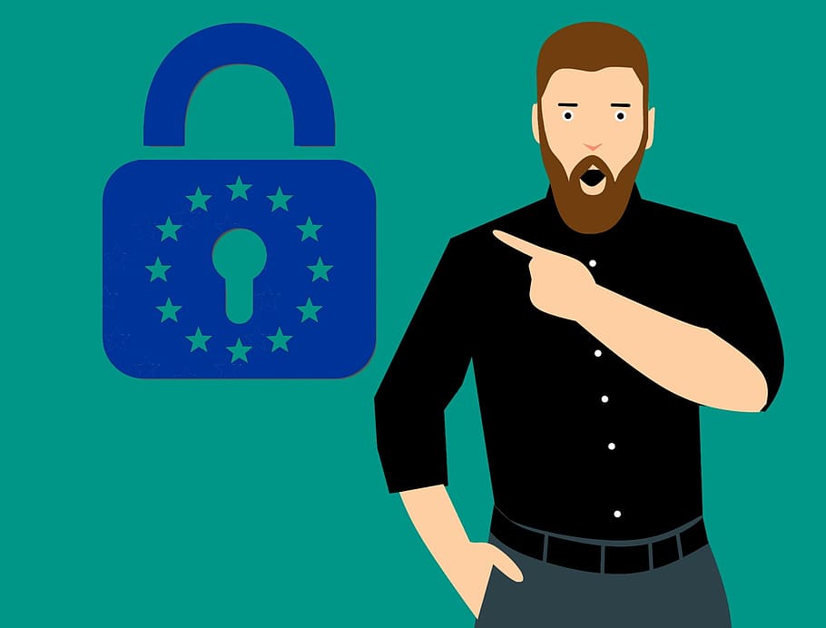 personal, security, privacy., illustration., gdpr, data, information, europe, privacy, technology
