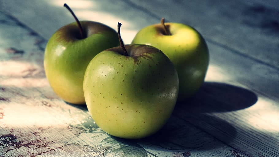 apel, buah, makanan, makan sehat, makanan sehat, makanan mentah, apel hijau, hijau, makanan dan minuman, kesejahteraan