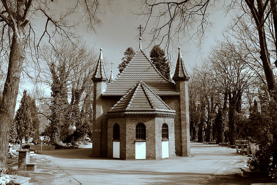 architecture, cemetery, old, historically, monument, sepia, sadness, house, antique, dreary