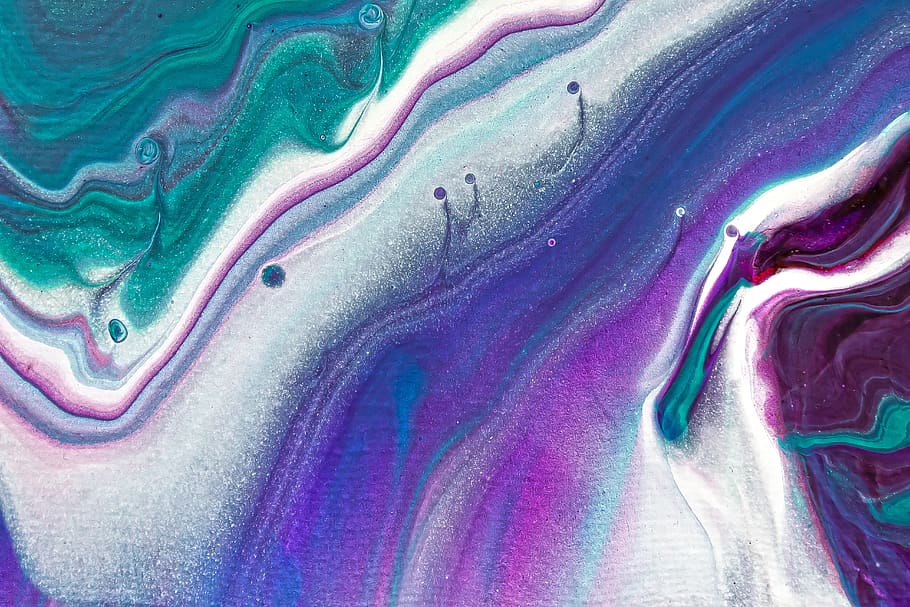 color, acrylic paint, art, painting, structure, abstract, casting, turquoise, violet, purple